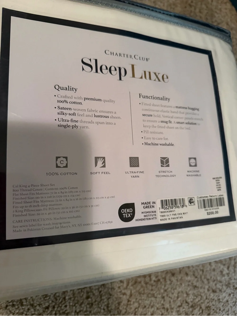 100 % Cotton Sheet Set - White